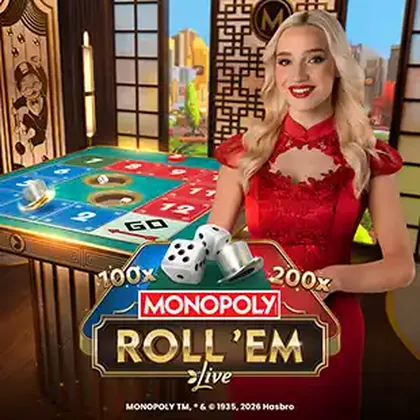 Monopoly Roll 'Em Live game artwork